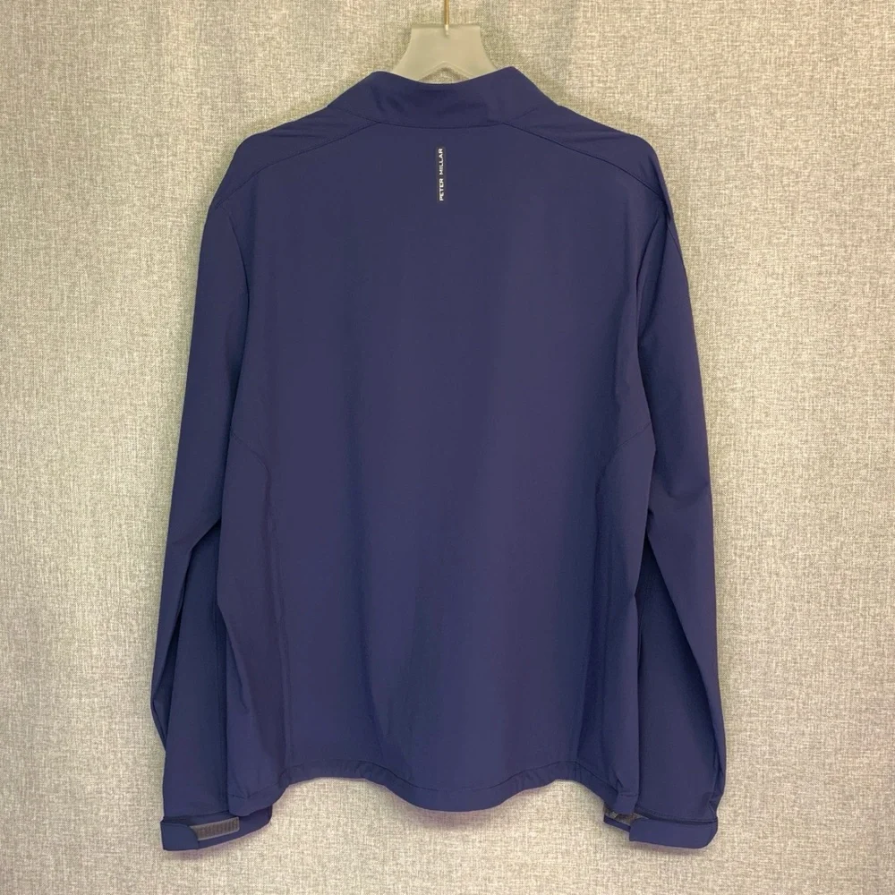 PETER MILLAR Contour Jacket — Full Zip Tailored Fit Windbreaker —  XL Navy Blue - Picture 3 of 9